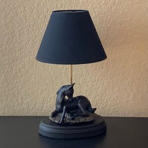 Black Horse Table Lamp